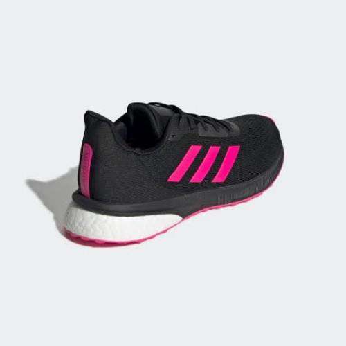 ADIDAS Women`s Astrarun Shoes Core Black/Shock Pink/Night Metallic EG5833 - Size 5