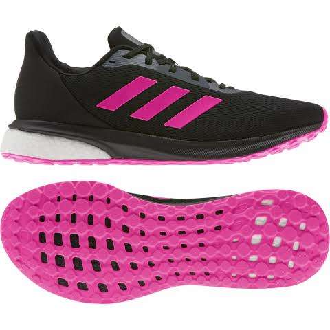 ADIDAS Women`s Astrarun Shoes Core Black/Shock Pink/Night Metallic EG5833 - Size 5