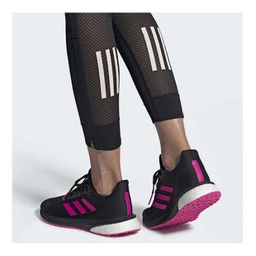 ADIDAS Women`s Astrarun Shoes Core Black/Shock Pink/Night Metallic EG5833 - Size 5