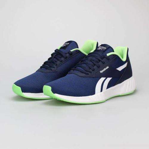 REEBOK Lite Plus 2 Tennis Shoes Vector Navy/Neon Mint/Ftqr White FX1711 - Size 9