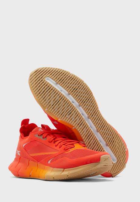 REEBOK Women`s Zig Kinetica Horizon Shoes Carotene/High Vis Orange/Utility Beige FW6270 - Size 8.5