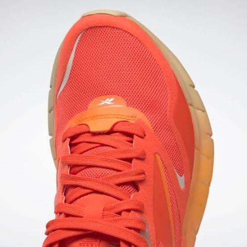REEBOK Women`s Zig Kinetica Horizon Shoes Carotene/High Vis Orange/Utility Beige FW6270 - Size 8.5