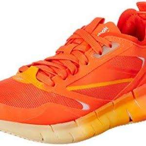 REEBOK Women`s Zig Kinetica Horizon Shoes Carotene/High Vis Orange/Utility Beige FW6270 - Size 8.5