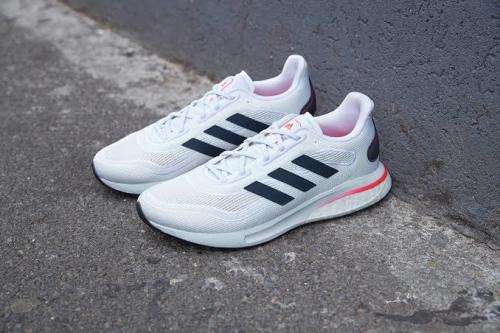 ADIDAS Women`s Supernova Shoes Cloud White/Grey Five/Signal Pink FV6020 - Size 6.5