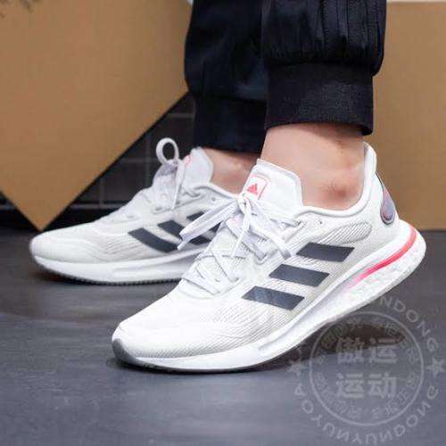 ADIDAS Women`s Supernova Shoes Cloud White/Grey Five/Signal Pink FV6020 - Size 6.5
