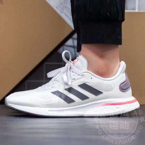 ADIDAS Women`s Supernova Shoes Cloud White/Grey Five/Signal Pink FV6020 - Size 6.5