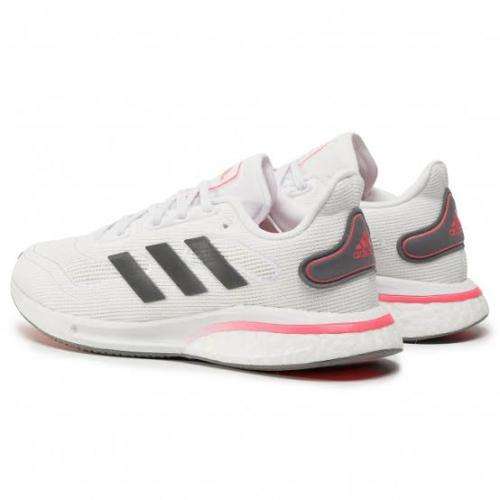 ADIDAS Women`s Supernova Shoes Cloud White/Grey Five/Signal Pink FV6020 - Size 6.5