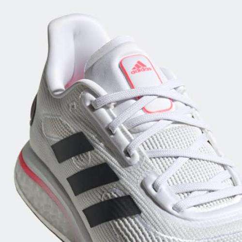 ADIDAS Women`s Supernova Shoes Cloud White/Grey Five/Signal Pink FV6020 - Size 6.5