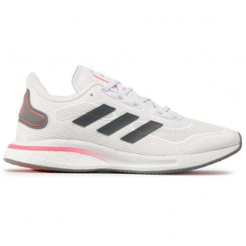 ADIDAS Women`s Supernova Shoes Cloud White/Grey Five/Signal Pink FV6020 - Size 6.5