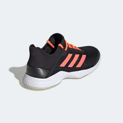 ADIDAS Unisex Tennis Adizero Club Shoes Core Black/Signal Coral/Cloud White EF2771 - Size 6