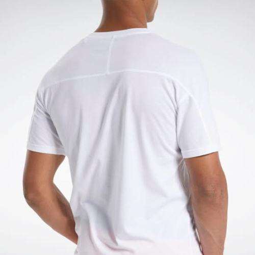REEBOK Men`s Speedwick Graphic Move Tee White FU2892 - Size Large