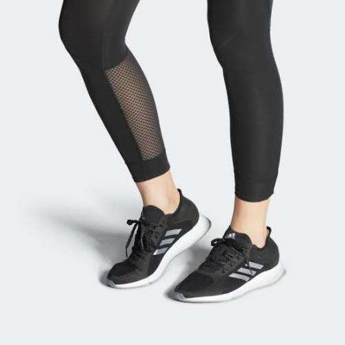 ADIDAS Women`s Focus Breath In Shoes Core Black/Silver Metallic/Cloud White FV7148 - Size 6