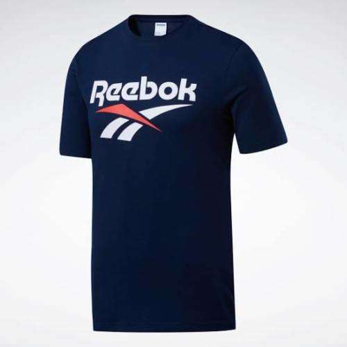 REEBOK Men`s Classic Vector T-shirt Navy EW3454 - Size Large