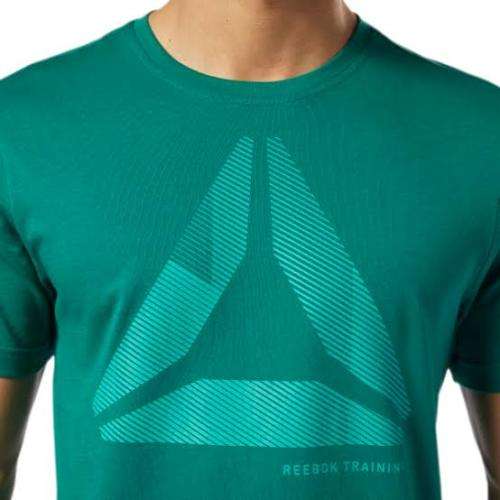 REEBOK Men`s Graphic Series One Series Shift Blur Tee Clover Green EC2086 - Size Large