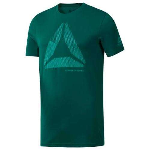 REEBOK Men`s Graphic Series One Series Shift Blur Tee Clover Green EC2086 - Size Large