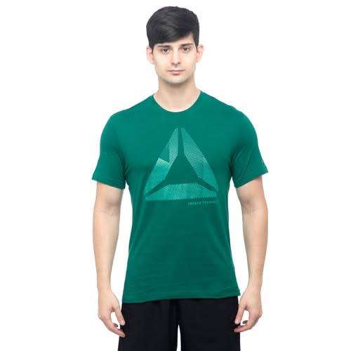 REEBOK Men`s Graphic Series One Series Shift Blur Tee Clover Green EC2086 - Size Large