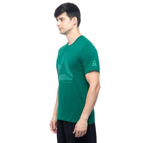 REEBOK Men`s Graphic Series One Series Shift Blur Tee Clover Green EC2086 - Size Large