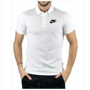 NIKE Men`s Polo T-Shirt White CN8764-100 - Size M