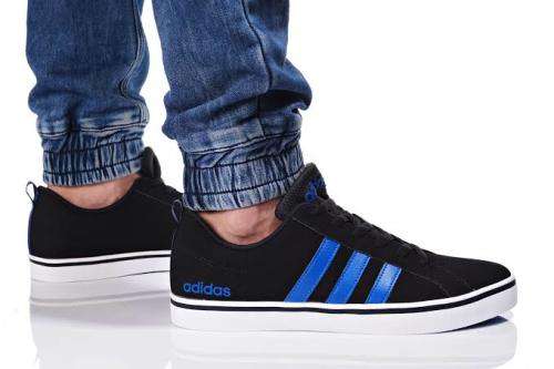 ADIDAS Men`s VS Pace Shoes Core Black/Blue/Vloud White AW4591 - Size 10