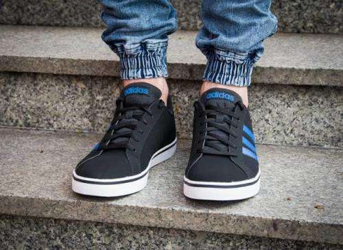 ADIDAS Men`s VS Pace Shoes Core Black/Blue/Vloud White AW4591 - Size 10