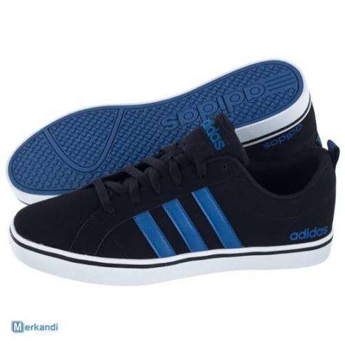 ADIDAS Men`s VS Pace Shoes Core Black/Blue/Vloud White AW4591 - Size 10
