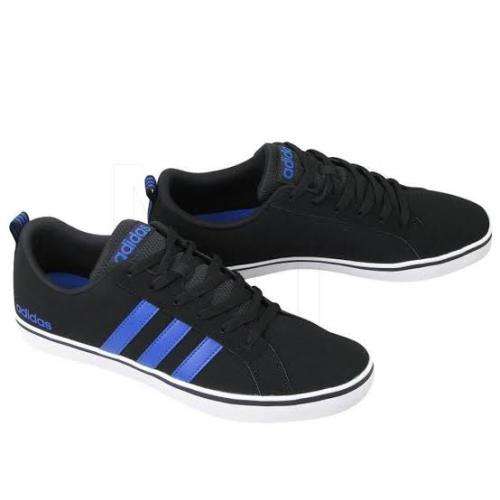 ADIDAS Men`s VS Pace Shoes Core Black/Blue/Vloud White AW4591 - Size 10