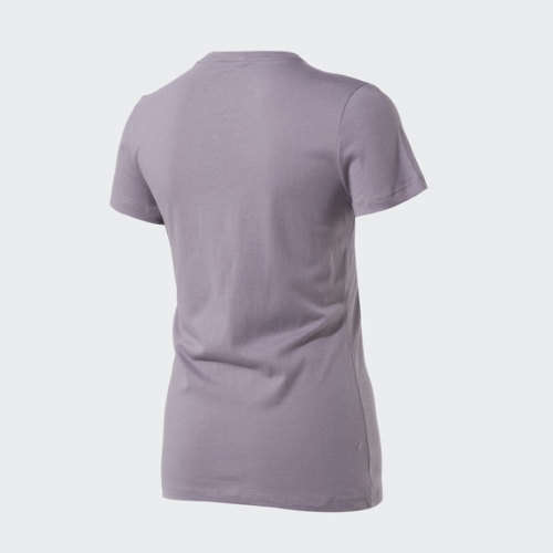 REEBOK Women`s TE Graphic Tee Stack Logo Gravity Grey EW3486 - Size XL