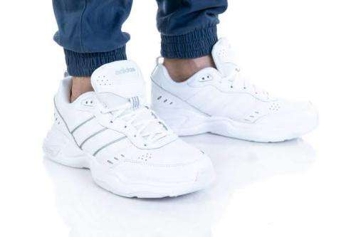 ADIDAS Men`s Strutter Shoes Cloud White/Cloud White/Matte Silver EG6214 - Size 10