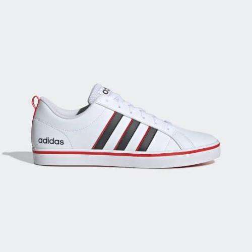 ADIDAS Men`s VS Pace Shoes Cloud White/Grey Six/Active Red EE7840 - Size 12