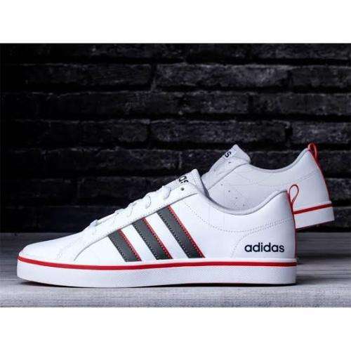 ADIDAS Men`s VS Pace Shoes Cloud White/Grey Six/Active Red EE7840 - Size 12