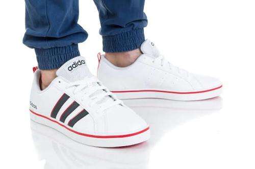 ADIDAS Men`s VS Pace Shoes Cloud White/Grey Six/Active Red EE7840 - Size 12