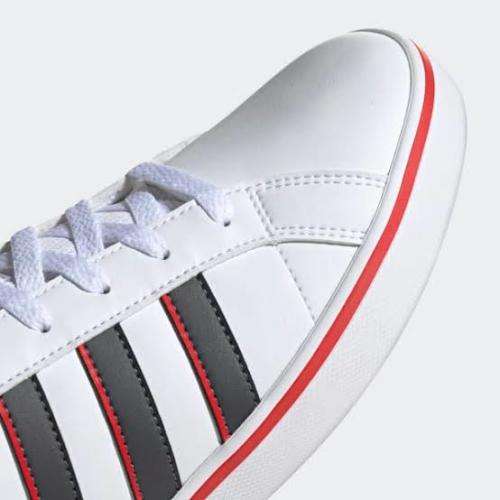 ADIDAS Men`s VS Pace Shoes Cloud White/Grey Six/Active Red EE7840 - Size 12
