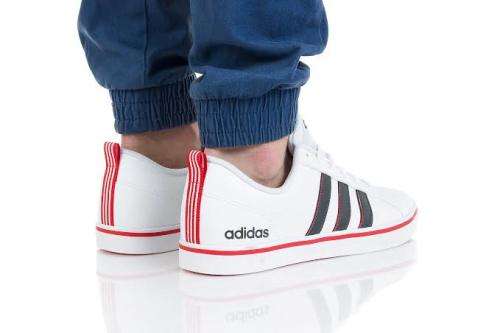 ADIDAS Men`s VS Pace Shoes Cloud White/Grey Six/Active Red EE7840 - Size 12