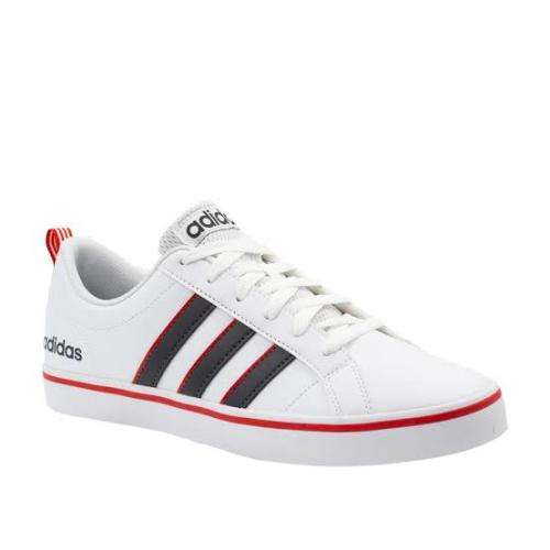 ADIDAS Men`s VS Pace Shoes Cloud White/Grey Six/Active Red EE7840 - Size 12
