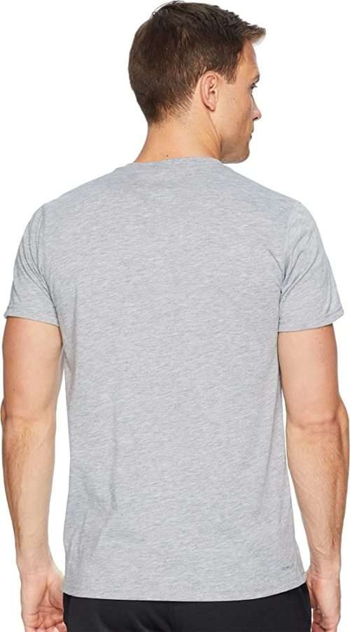 ADIDAS Men`s Ultimate SS V-Neck Tee Medium Grey Heather CK7617 - Size XL