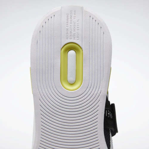 REEBOK Men`s Lifter PR II Shoes Black/White/Chartreuse FU9444 - Size 10