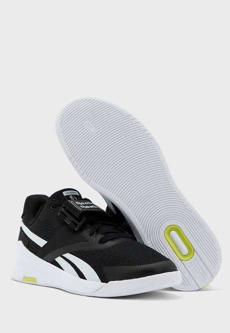 REEBOK Men`s Lifter PR II Shoes Black/White/Chartreuse FU9444 - Size 10