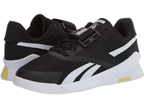 REEBOK Men`s Lifter PR II Shoes Black/White/Chartreuse FU9444 - Size 10