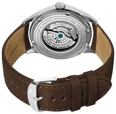 *Retail R10610*  STUHRLING Men`s Prestige 171B3 331K2 Swiss Adamant Auto Date Brown Strap Watch