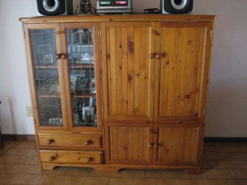 Solid pine TV cabinet