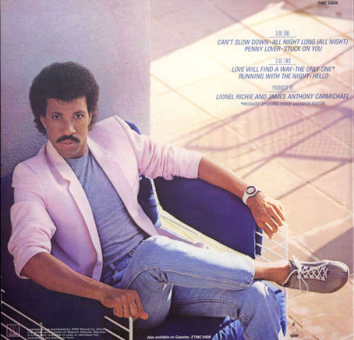 Lionel Richie  Can't Slow Down -  Motown  TMC 5459 - (VG)(VG++) Gatefold