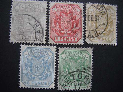 Transvaal 1894 fine set of five