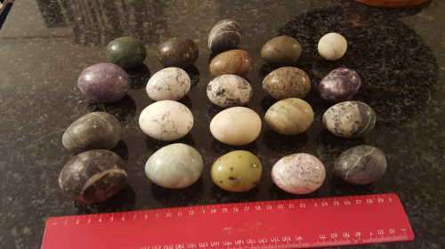 Semi precious stone eggs