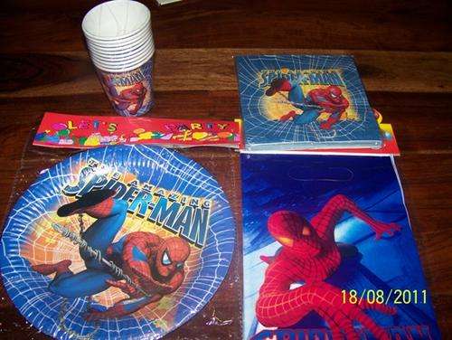 CHEAP PARTY?! party set for 10 kids: SPIDERMAN