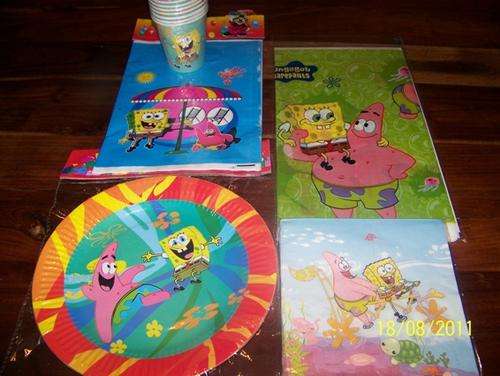 CHEAP PARTY?! party set for 10 kids: SPONGE BOB
