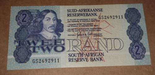 SOUTH AFRICA OLD TWO RAND BANK NOTE GOOD CONDITION @ LOW START R1 AUCITON