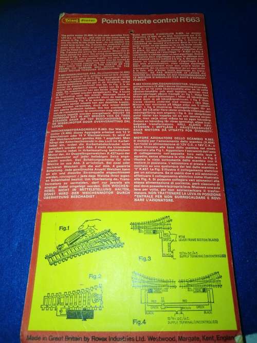 TRI-ANG HORNBY R663 Points Remote control Pack