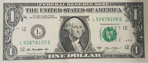 6 UNITED STATES OF AMERICA , ONE DOLLOR BANKNOTES