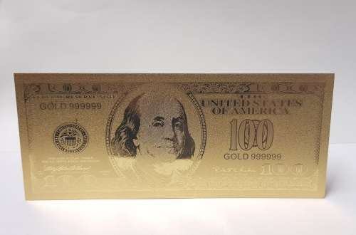 AMERICAN 100 DOLLORS 24 CT GOLD FOIL NOTE