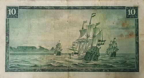 SOUTH AFRICAN TEN RAND BANKNOTE,T.W DE JONGH,977997